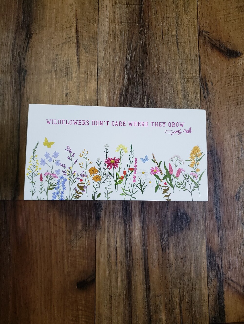 Dolly Parton Wildflower Don't Care Where They Grow 3 Compartment Caddy Organizer